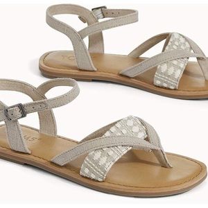Toms Oxford Tan Heritage Canvas Lexie Sandals 👡 PRICE FIRM